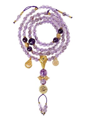 新中式玻利维亚紫水晶108佛珠