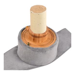 雷火灸艾灸盒艾条支架艾炙肚子腹部器具随身灸家用实木竹制无烟罐