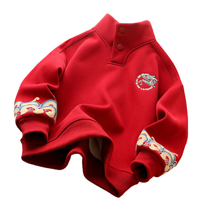 青岛童装工厂店儿童上衣过年衣服