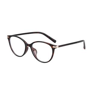 普莱斯专业网上配玳瑁猫眼镜框女近视可配度数变色防蓝光素颜神器