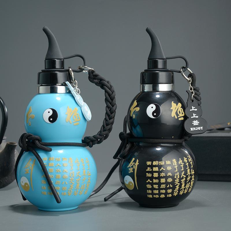 葫芦水杯大葫芦保温杯大容量户外便携中式运动水壶保温杯礼品批发