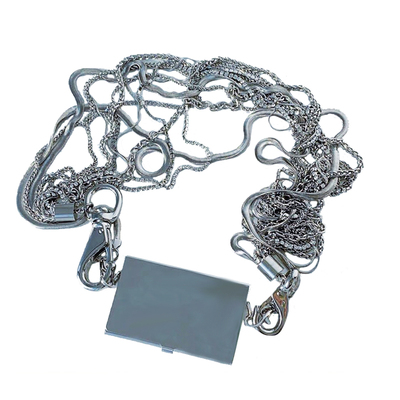 个性多功能金属多层镶钻项链链条