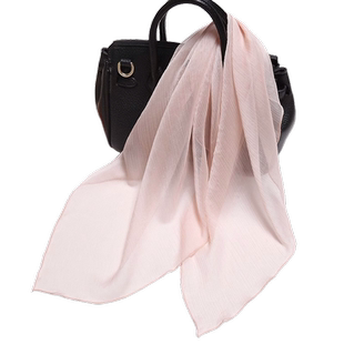 时尚春秋季薄款真丝大小方巾女围巾桑蚕丝巾保暖颈巾披肩百搭纱巾