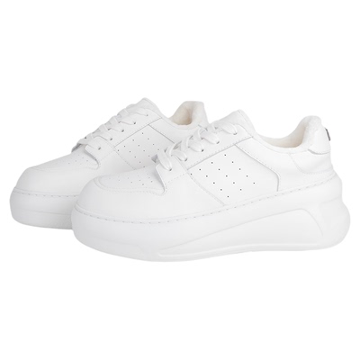 MantenerGran7cm小个子厚底增高小白鞋保暖加绒板鞋休闲鞋 MG女鞋