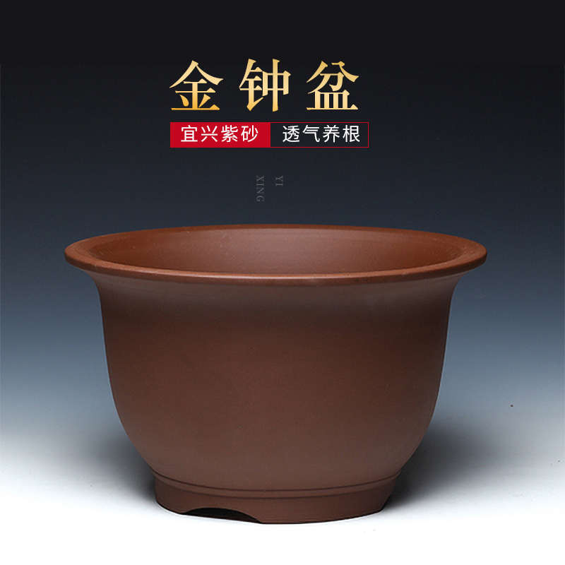 宜兴紫砂花盆陶瓷客厅简约盆兰花盆景盆盆金钟虎皮紫砂专用君子兰