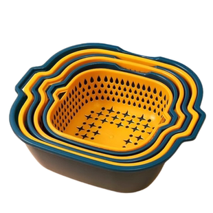 双层沥水篮洗菜篮子家用厨房多功能水果盘火锅菜篮果蔬菜篮大容量