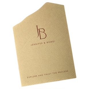 定制西式请柬喜帖高级感新结婚礼法简约港式纸质印刷简约大气烫金