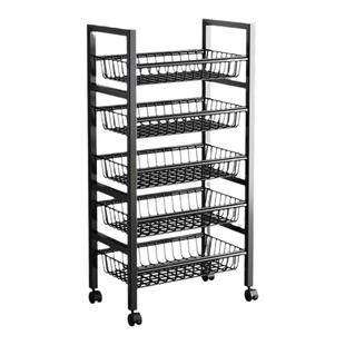 厨房菜篮子置物架家用移动简易货架落地式多层蔬菜收纳多功能架子