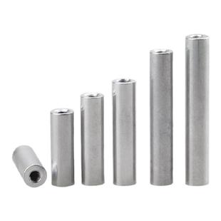 M2铝合金长螺母圆形铝柱联接柱模型架铝拉杆铝棒双头内牙母彩色