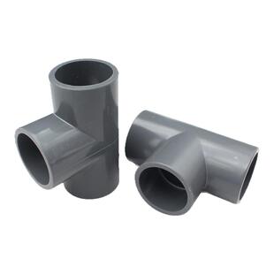 UPVC灰色给水管配件接头PVC直接直通45弯头立体三通四通球阀管帽