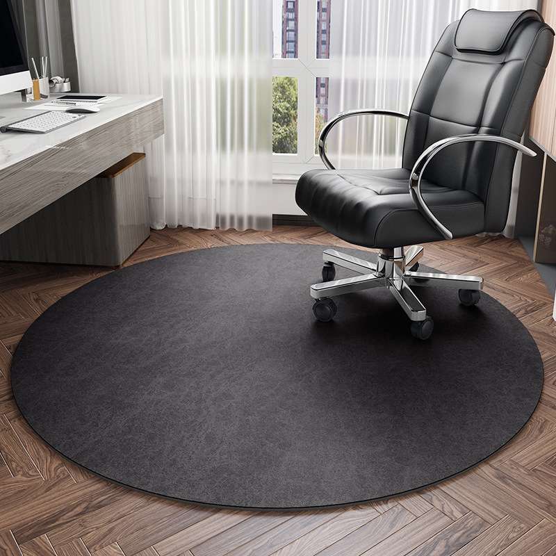 轻奢电脑椅硅藻泥毯防滑办公室毯圆形地毯书房易打理椅子床边客厅