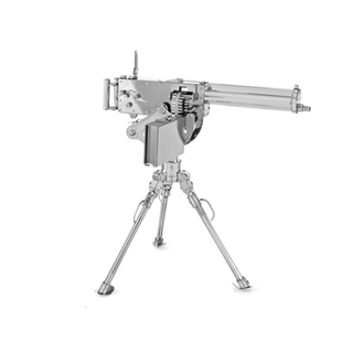 金属拼装模型马克沁机枪铁片合金枪积木拼图3d立体手工diy摆件