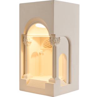 佛罗伦萨石膏壁灯嵌入式转角墙角感应灯内嵌预埋学院拐角灯壁龛灯