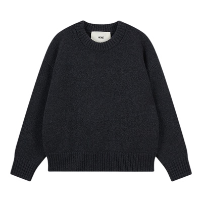 440ME极简风圆领毛衣宽松慵懒风