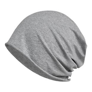 薄款套头帽女春夏季棉纯色卷边单层百搭时尚防吹光头产妇月子睡帽