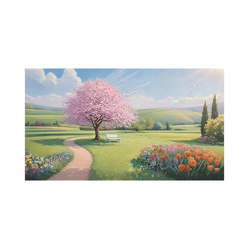 大芬村纯手绘莫奈花园奶油风油画