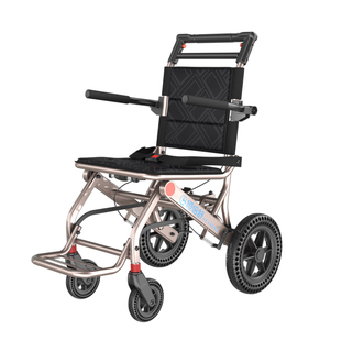 铝合金便携式轮椅车折叠超轻便小型简易旅行老年人专用手推代步车