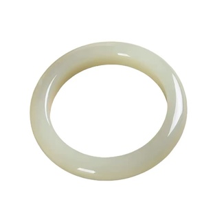 天然和田晴水玉手镯女款轮胎款青海正圈真正品新疆羊脂青白玉镯子