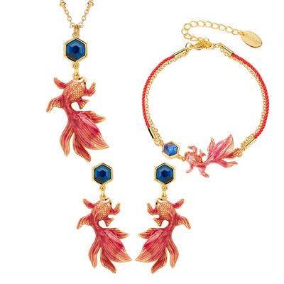 juicygrape锦鲤金鱼组合饰品