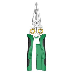 老A 带测电8合1电工钳多功能剥线钳子剪线拔线压线电缆扒线尖嘴钳