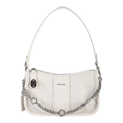 Chio’2nd白蔷薇单肩链条腋下包