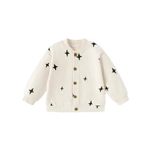 babylove婴儿上衣春秋纯棉男女宝宝外搭开衫休闲夹克外出百搭外套