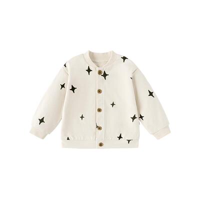 babylove婴儿上衣春秋纯棉男女宝宝外搭开衫休闲夹克外出百搭外套