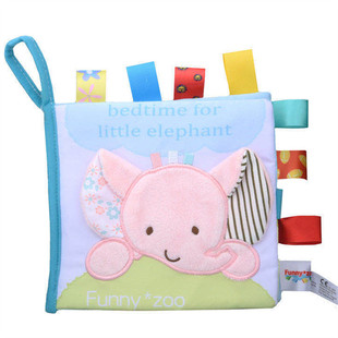 外贸 宝宝早教益智标签布书bb器响纸安全镜响铃0-1-2岁认知故事书