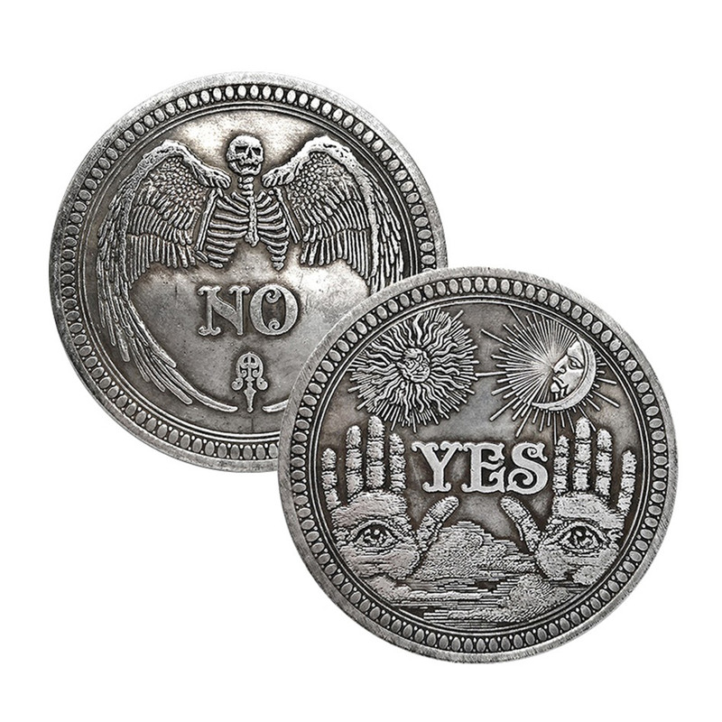 决策币Yes/No硬币金币创意礼品玩具古银色加厚金币