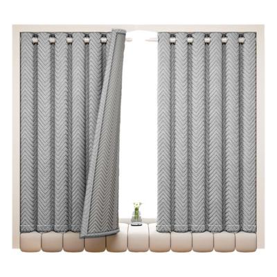 冬季棉窗帘子保暖隔音遮光免打孔