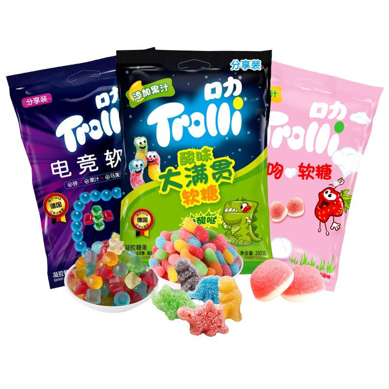 【香菇来了】Trolli口力软糖橡皮糖组合水果果汁糖果