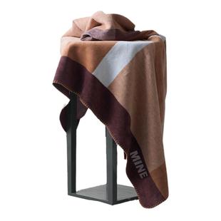 MINE/寐轻奢100%纯棉毯子四季春秋通用毛毯盖毯实用午睡毯 乐镜