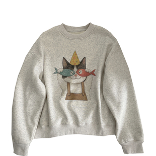 韩系减龄加绒圆领卫衣女！秋冬慵懒宽松加厚圆领套头休闲上衣外套