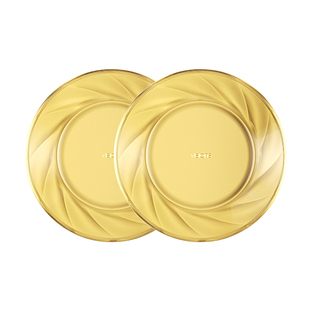 康宁晶炫高端玻璃盘子菜盘餐具碗碟套装小大圆盘家用饭盘调味鱼盘