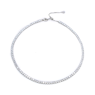 VA珠宝 轻奢版钻石项链 choker 925银包18K白金超闪