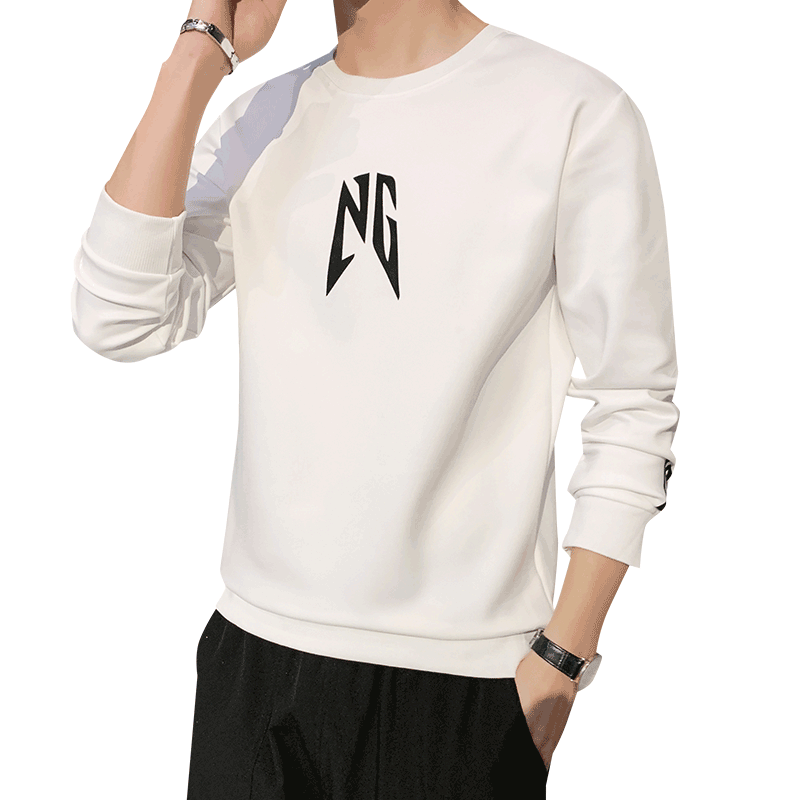 MYFAIE新款卫衣男士加绒加厚潮流休闲宽松针织衫男韩版潮流打底衫