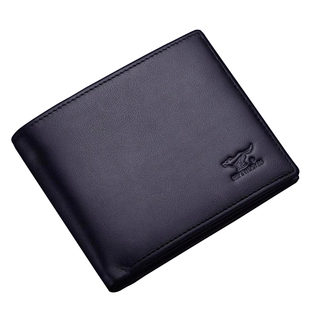 七匹狼钱包男士短款卡包三折一体包可放驾驶证真皮夹带驾照二合一