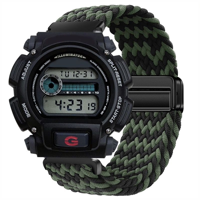 适用卡西欧DW-9052磁吸编织表带
