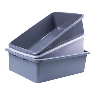 塑料盆酒店餐具收餐盆加厚长方形洗菜盆食品周转框安检储物收纳盒