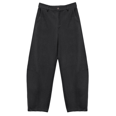 帛色2025秋冬新款黑色灯笼裤女款高腰休闲长裤显瘦香蕉裤女加厚款