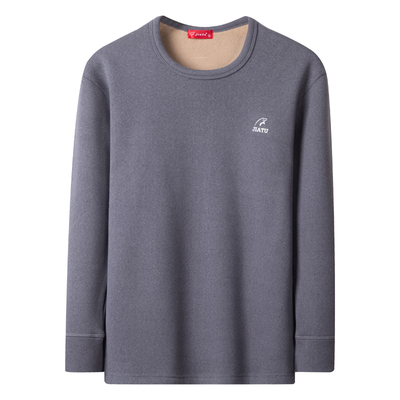 保暖羊羔绒圆领男特厚加绒加厚