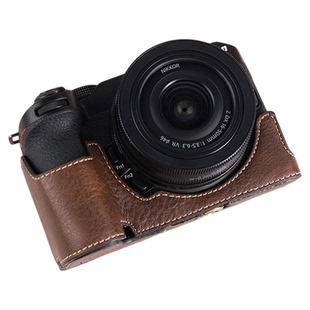 耐影 相机包适用于尼康Z30/Z50幅相机皮套牛皮底座赠送钢化膜 nikon z50防撞收纳包微单半套外壳防尘
