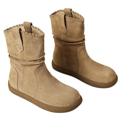 星期六复古百搭时尚西部靴