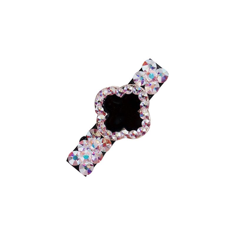 潮流爆款韩国进口满钻边夹花朵