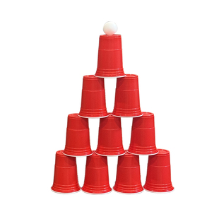 叠杯子接球比赛游戏年会团建游戏道具彩色派对欧美派对小游戏