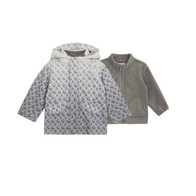 tartineetchocolat法国巧克力童装秋冬男童渐变两件套外套