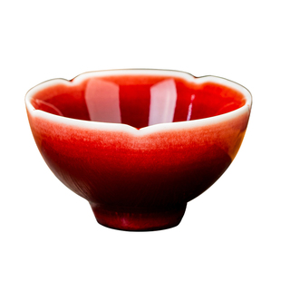 匠仙郎红主人杯情侣对杯高档复古个人专用陶瓷窑变功夫茶盏礼盒装