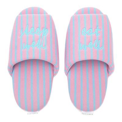 EUXTERPA欧特帕春夏条纹静音防臭防滑居家室内棉拖鞋甜品拖男女
