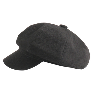 蓝墨竹定制日系复古秋冬贝蕾帽鸭报童画家英伦八角帽韩ins博主