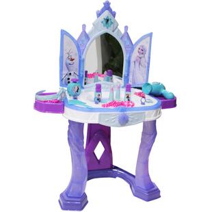 冰雪奇缘化妆台艾莎公主梳妆台爱莎玩具小女孩化妆盒儿童生日礼物